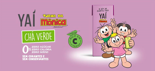 Cha Verde sabor uva (Turma da Monica) Kids Pack 200 Ml - Fardo c/ 9 unidades